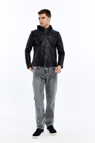 Resim Yenikoza Erkek Deri Mont ve Ceket