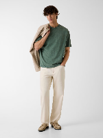 Resim Guess  Erkek  T-shirt M6GI18K3050-G8G4 Cn Ss Acıd Wash Oversıze Tee