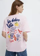 Resim Mavi Kadın T-shirt M1613926-89200