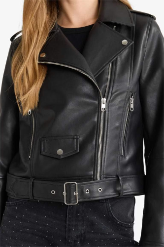 Resim Defacto Kadın Deri Mont G0648AX/BK27