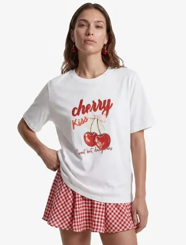 Resim Koton Kadın T-shirt 6SAK50038UK