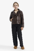 Resim Defacto Kız Çocuk Deri Mont F8742A8/BN130