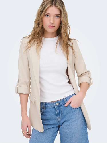 Resim Only Onlarıs Lıfe 3/4 Loose Blazer Cc Wvn Kadın Ceket 15310839