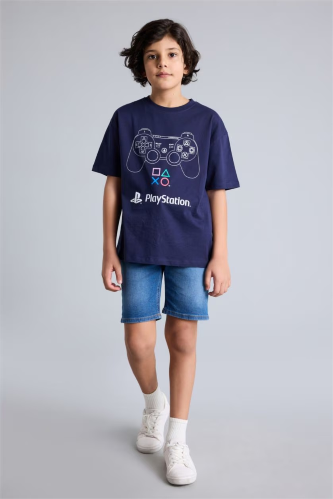 Resim Defacto Erkek Çocuk T-shirt G9074A8/NV134