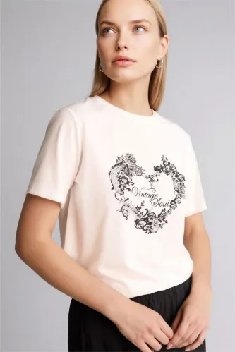 Resim Defacto Kadın T-shirt H1435AX/ER105