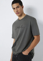 Resim Mavi Erkek T-shirt M0613128-70088