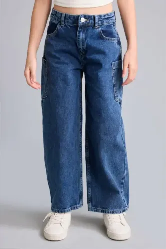 Resim Defacto  Kız Çocuk Jean Pantolon H8896A8/NM34