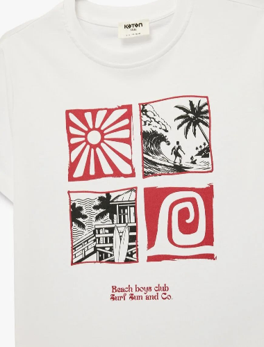 Resim Koton Erkek Çocuk T-shirt 6SKB10129TK