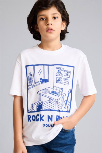 Resim Defacto Erkek Çocuk T-shirt G8331A8/WT34
