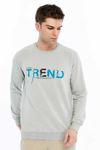 Resim Paul&More Erkek Sweat Trend Baskı 0 Yaka 2 İp