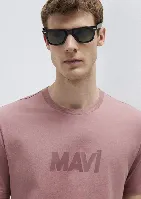 Resim Mavi Erkek T-shirt M0612896-70948