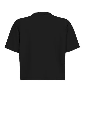 Resim Guess Athleisure  Kadın  T-shirt V6GI13K2980-JBLK Habı Boxy Cn T-Shırt