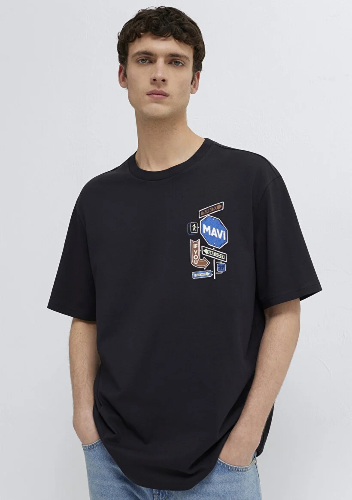 Resim Mavi Erkek T-shirt M0613391-900