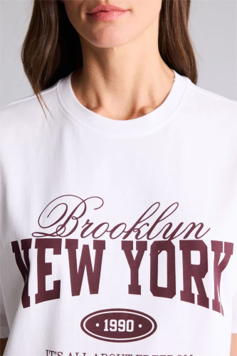 Resim Defacto Kadın T-shirt H1404AX/WT34