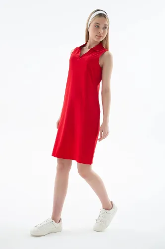 Resim Fashion Friends Kadın Polo V Yaka Kolsuz Elbise 26Y0600K1