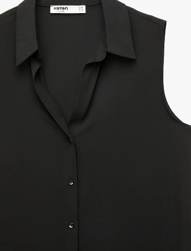 Resim Koton Kadın Kısa Kol Gömlek 6SAK60002UW