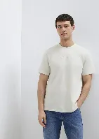 Resim Mavi Regular Erkek  T-shirt M0612732-70142