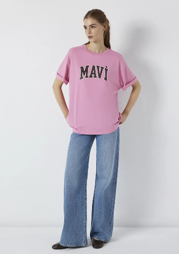 Resim Mavi Kadın T-shirt M1600843-71063