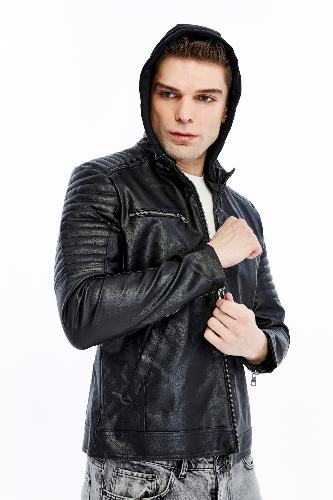 Resim Yenikoza Erkek Deri Mont ve Ceket