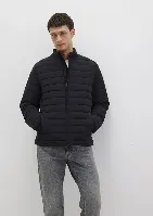 Resim Mavi Dik Yaka Erkek Mont M0110618-71379