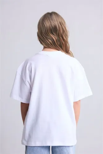 Resim Defacto Kız Çocuk T-shirt H7359A8/WT34