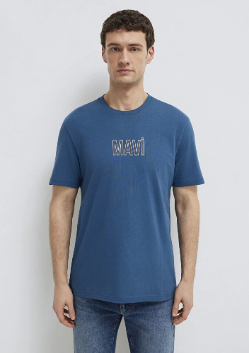 Resim Mavi Erkek T-shirt M0613186-70764