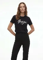 Resim Guess Athleisure  Kadın  T-shirt V6GI16K2983-JBLK Andrea Cn Ss T-Shırt