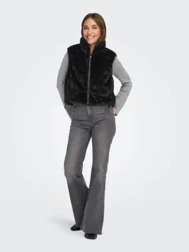 Resim Only Onldana Faux Fur Rev.Waıstcoat Otw Cc Kadın Mont 15348986