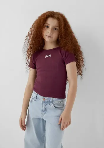 Resim Mavi Kız Çocuk T-shirt M7610350-70393