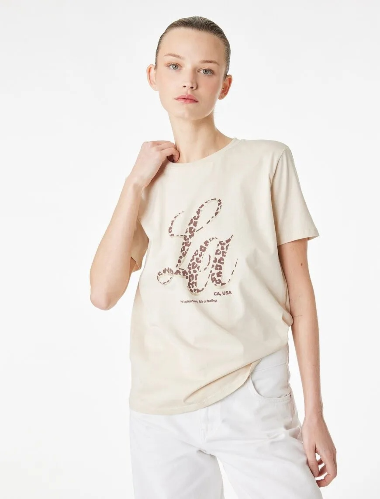 Resim Koton Kadın T-shirt 6SAK50148EK