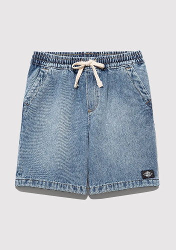 Resim Mavi Erkek Çocuk Kot&Kanvas Şort M6411056-89443