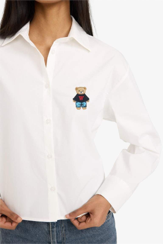 Resim Defacto Kadın Uzun Kol Gömlek G9489AX/ER105