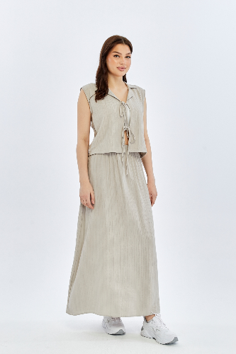 Resim Viole&More Kadın Etek Takım Kolsuz Bağlamalı