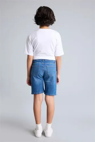 Resim Defacto Erkek Çocuk Kot&Kanvas Şort D7899A8/NM28