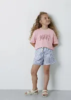 Resim Mavi Kız Çocuk T-shirt M7610479-71015