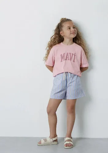 Resim Mavi Kız Çocuk T-shirt M7610479-71015