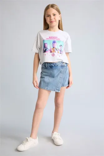 Resim Defacto Kız Çocuk T-shirt H9478A8/GR421