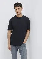 Resim Mavi Erkek T-shirt M0611596-900