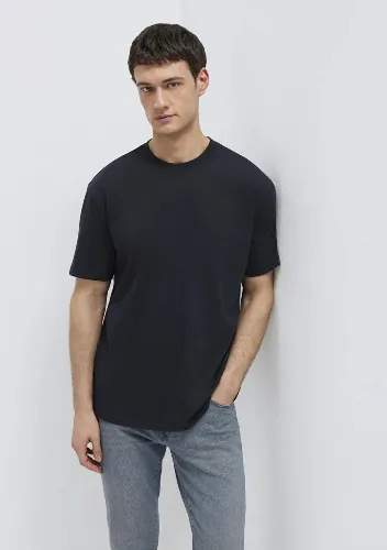 Resim Mavi Erkek T-shirt M0611596-900