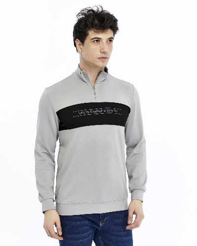 Resim Paul&More Yarım Fermuar Erkek Sweat 227 Parçalı Yarım Fermuarlı