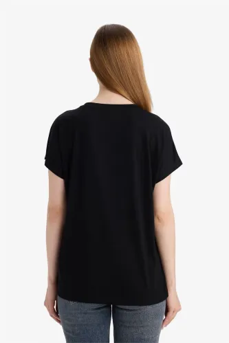 Resim Defacto Kadın T-shirt G2876AX/BK81