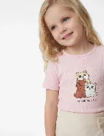 Resim Koton Kız Bebek T-shirt 6SMG10187AK