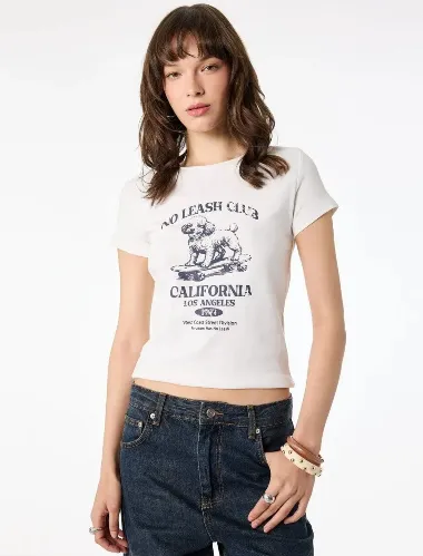 Resim Koton Kadın T-shirt 6SAL10874IK
