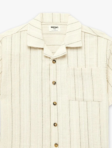 Resim Koton Erkek Çocuk Kısa Kol Gömlek 6SKB60015TW