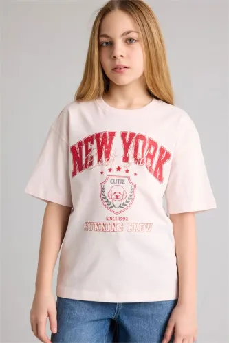 Resim Defacto Kız Çocuk T-shirt G1792A8/PN344