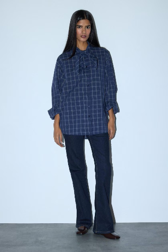 Resim Defacto Kadın Uzun Kol Gömlek G8621AX/NV256