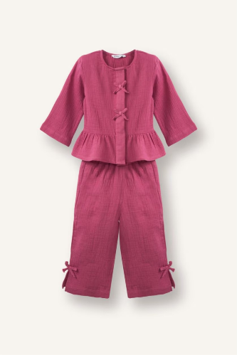 Resim Defacto Kız Bebek Sweat Takım G8736A5/BR123