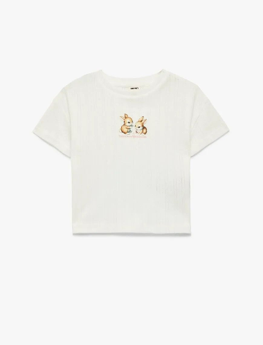 Resim Koton Kız Bebek T-shirt 6SMG10010AK