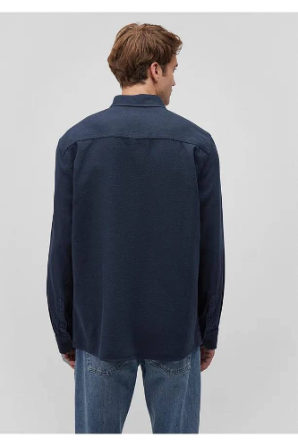 Resim Mavi Uzun Kol Erkek Gömlek M0211650-70490