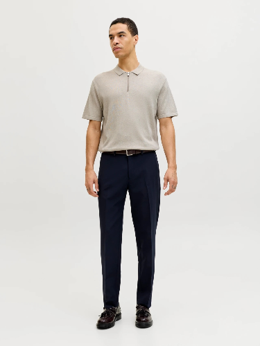 Resim Jack & Jones Jjeemıl Knıt Zıp Polo Ss Sn Erkek Gömlek 12288260